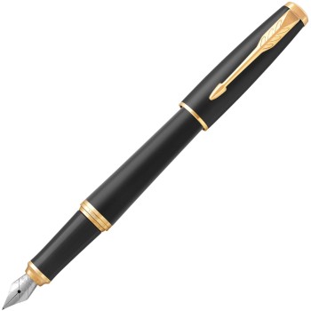 Набор: шариковая + перьевая ручки Parker Urban Core FK200, Muted Black GT (Перо M)